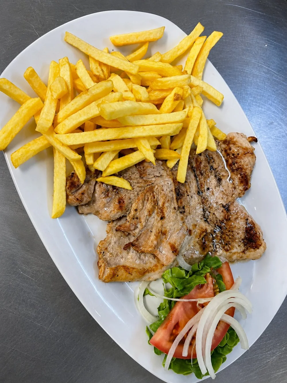 Febras de porco — Restaurante O Vieira